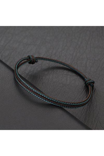 Choice darkgreen Ethnic 2mm Thin String Bracelet For Men High Quality Adjustable Bohemia Lucky Amulet Bracl