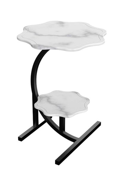 co arma C-Shaped Coffee Side Table with Waterproof Top