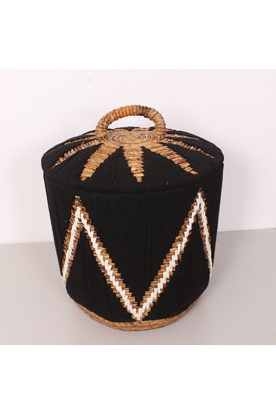 Mylamp SÖKE مكرامية وأباكا طبيعية - سلة بغطاء 45x48 سم