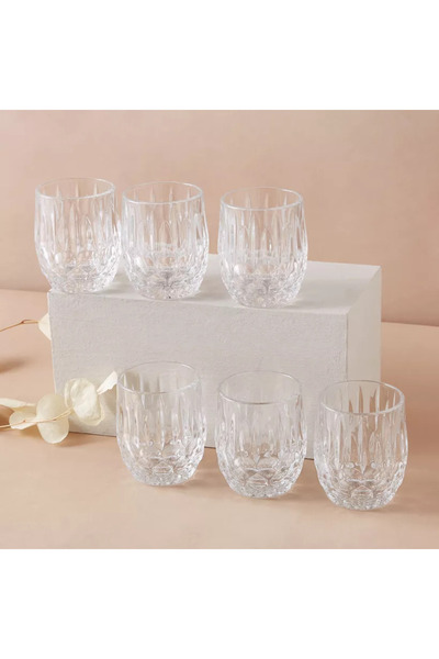 Yenigeldi 4 Pcs Nordic Model - Lead Free Glass Cup, for Crystal Cutting, Soft Drink and Cognac
