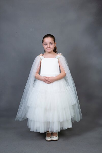 SPARKLYINN THE MOST SPARKLY CLOTHING Παιδικό βραδινό φόρεμα με λουλούδια κεντ...