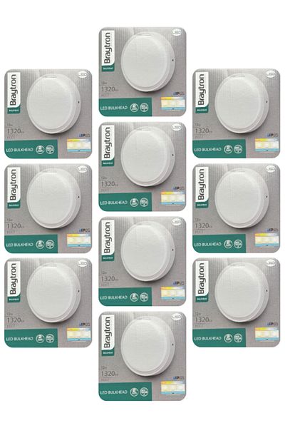 Braytron (10 Pieces) Braytron 12W (White, Daylight, Yellow Light Adjustable) Outdoor Surface Mounted Led Luminaire
