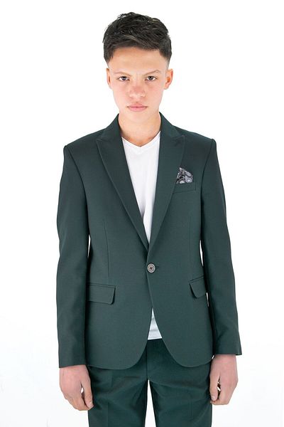 SIRRI Costum sport pentru băiat – Combinație de jachetă, pantaloni și tricou Seersucker