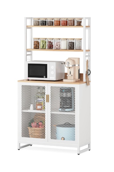 TOLIAHOME Tel Kapaklı Mutfak Banyo Düzenleyici Raf Kahve Köşesi Çok Amaçlı Raf