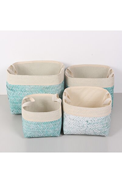 Mylamp SET de 4 coșuri din bambus natural Humi