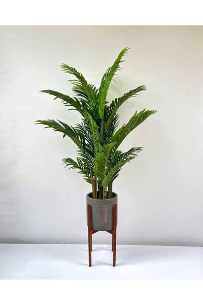 Silis Yapay Areka palmiyesi yüksek kalite orta boy + ayaklı beton saskı 150-1...