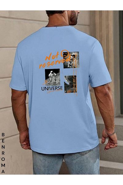BENROMA 1 tricou este un cadou pentru achiziții de 6 și mai sus în coș - Tricou unisex imprimat cu spate supradimensionat