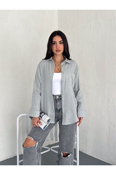 Noa Noa Однокишенна сорочка з довгими рукавами з муслінової тканини