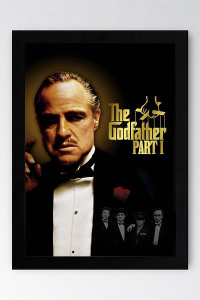 Saturn Επιτραπέζιο Πίνακας με κορνίζα The Godfather - Πίνακας αφίσας ταινίας The Godfather