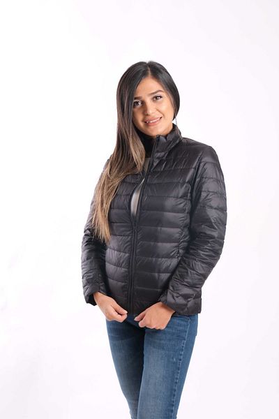 Blues Outlet Women's Feather Coat-Black