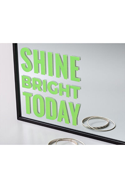 Matris Autocolant pentru oglindă de acasă, sală de gimnastică, Shine Bright Today - Doar un autocolant de promovare