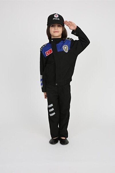 vyloo Polis Kostümü-Montlu Sivil Toplum Polis Kıyafeti