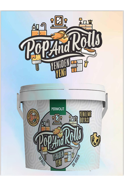 Permolit Pop And Rolls 2.5 L - Tek Katla Yepyeni Görünüm! Fayans, Tezgah, PVC ve Ahşap Boya