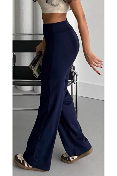 Paw Garage Kadın Jane Likralı Şardonlu Bol Paça Tayt Pantolon