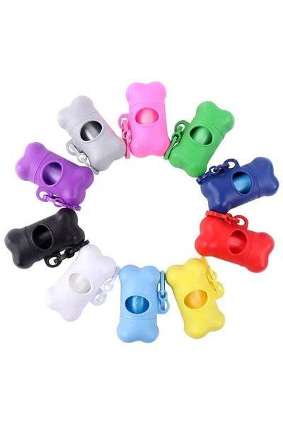 jetfast 3Pcs and 3Rolls Bone-Shaped Pet Excrement Carrying Pouch Carrying Bag Pet Poop Bag