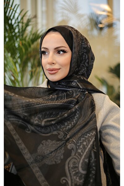 efdal şal eşarp Βαμβακερό σάλι διπλής όψης Elegance με ρετρό σχέδιο