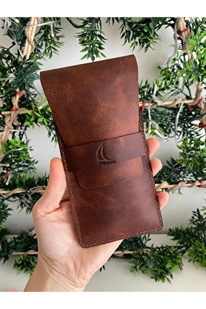 ALESTA LEATHER Suport pentru pix din piele naturală, lucrat manual
