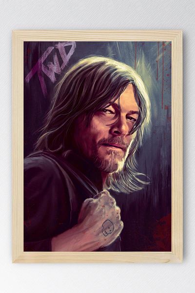 Saturn The Walking Dead Daryl Dixon Pictură înrămate - Poster de televiziune