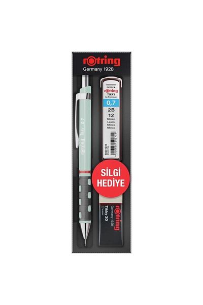 Rotring School Set - Tıkky Min Eraser 3-Piece Opal Blue Set, 0.7mm - Ro-kk07-07-opal
