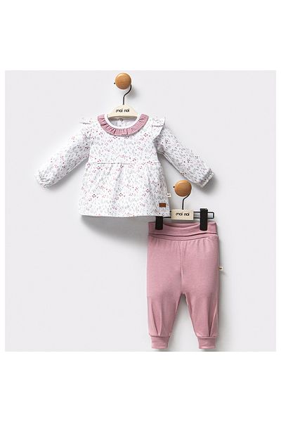 Moi Noi Baby Girl Suit with Pine Buttons