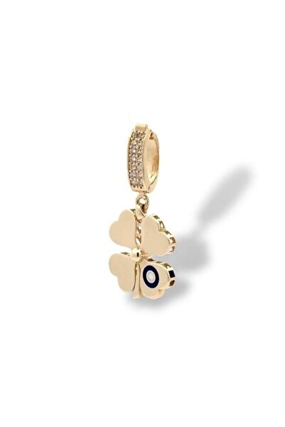 SEYHAN KUYUMCULUK 14 Ayar Altın Yonca Charm Kolye Ucu