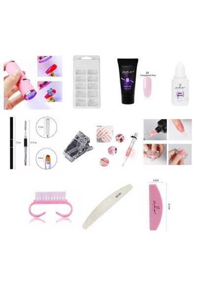 Aka poly jel evde kolay uygulama protez tırnak seti