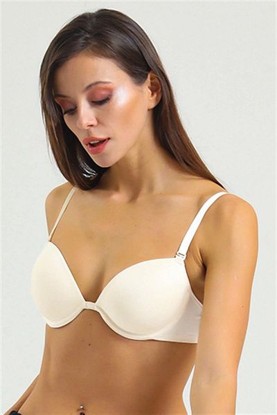 Magic Form 2169 Model Ecru Bra - Plain Fabric and Sponge Detail