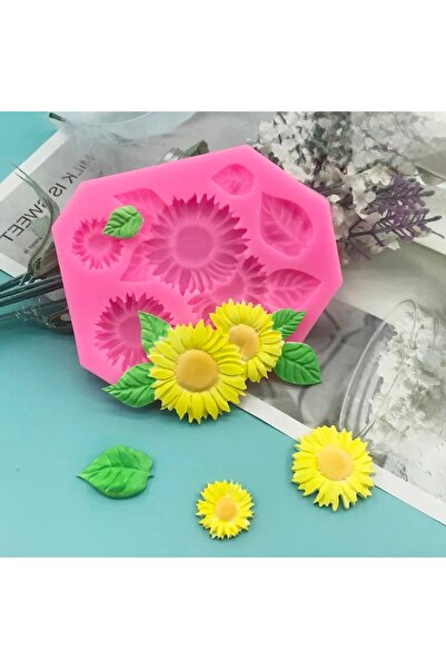 morlalem m Güneş Çiçekleri Ayçiçeği Yaprak Silikon Kalıp K-990, Kokulu Taş Sa...