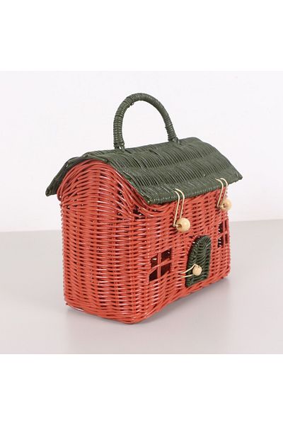Mylamp Rattan Home Decorative Bag - 23x20x13 Cm, Colorful Home Basket