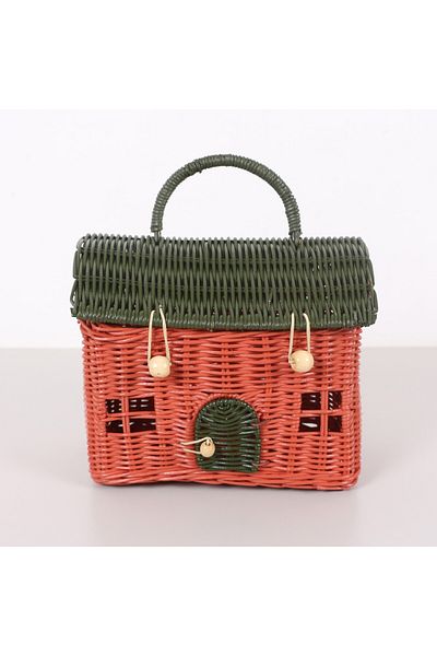 Mylamp Rattan Home Decorative Bag - 23x20x13 Cm, Colorful Home Basket