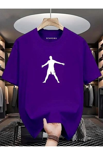 BENROMA 1 προϊόν για αγορές 6 και άνω Δώρο Hands Side White Printed Oversize T-shirt