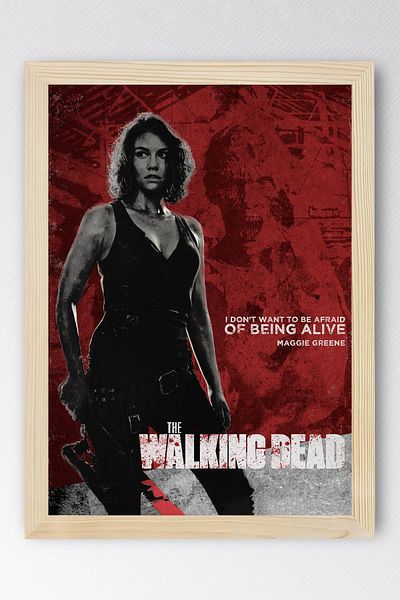 Saturn The Walking Dead Maggie Pictură înrămată - Poster de televiziune