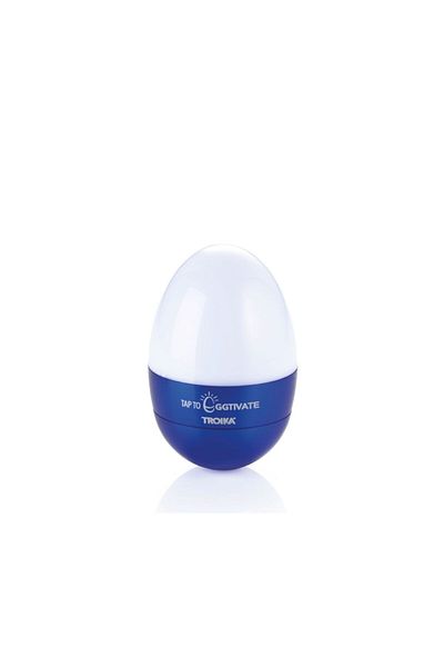 Troika Egg Shaped Blue Keychain with Led Light