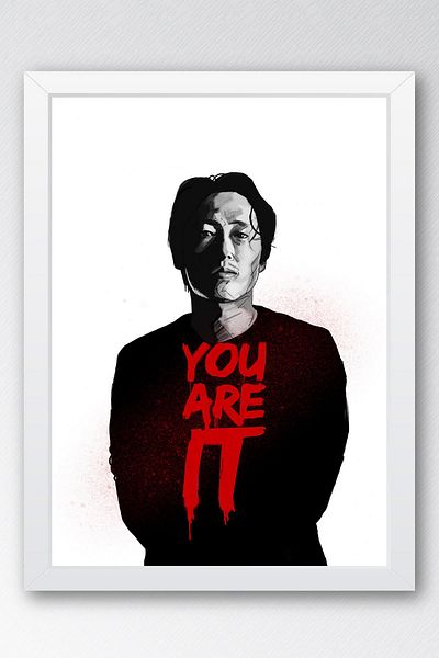 Saturn The Walking Dead Glenn Pictură înrămată - Poster de televiziune