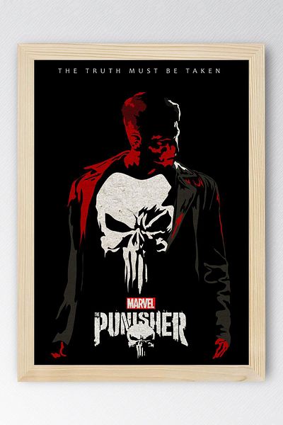 Saturn Tabloul cu rame The Punisher - Poster de desene animate Marvel