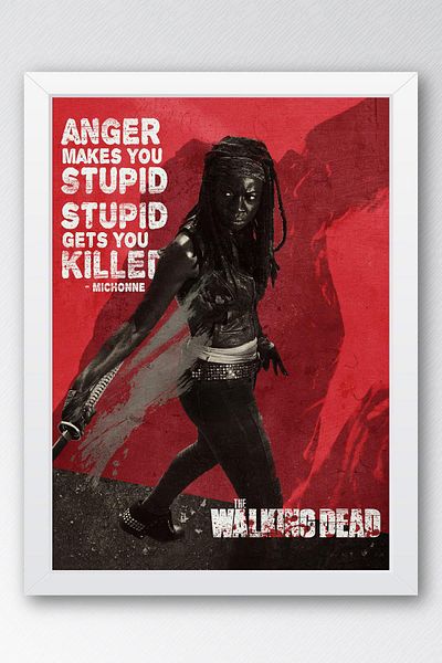 Saturn The Walking Dead Michonne Pictură înrămată - Poster de televiziune