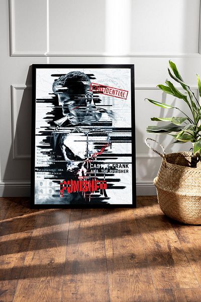 Saturn Tabloul cu rame The Punisher - Poster de desene animate Marvel