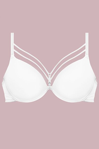 Nurteks 1020 Γυναικείο Σουτιέν με εφαρμογή χωρίς στήριγμα Underwire-Λευκό