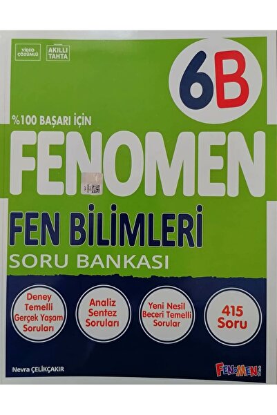 Fenomen Yayıncılık Fenomen 6.Sınıf Fen Bilimleri - B - Soru Bankası - 9786057...