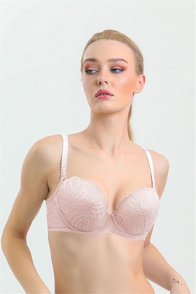 Magic Form 2685 Women's Supported Lace Bra-Powder