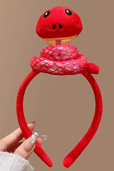 TAKIŞTIR Red Color Snake Figured Crown