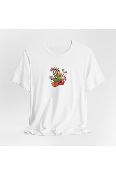 IVART Vegan Printed -unisex -100% βαμβακερό κοντομάνικο μπλουζάκι με κανονικό λαιμόκοψη