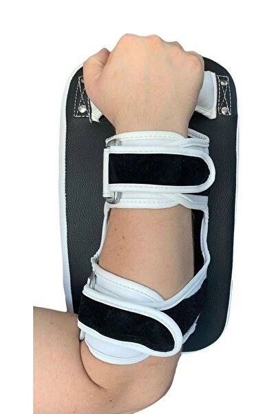 emre spor Pro Kick Boks ve Muay Thai Darbe Yastığı Siyah Beyaz