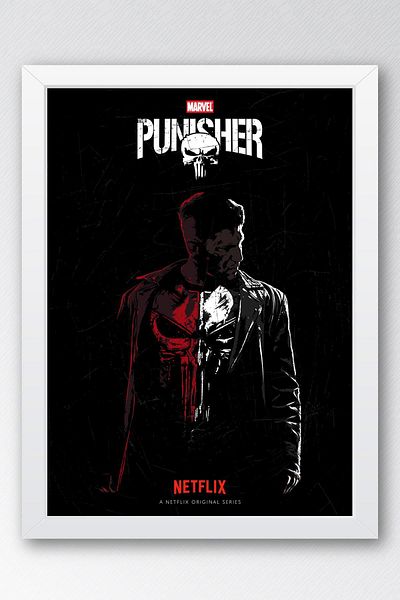 Saturn Tabloul cu rame The Punisher - Poster de desene animate Marvel