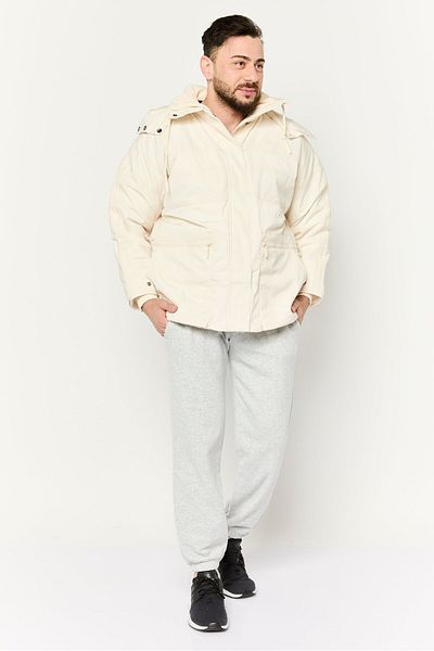 adidas Men Sportswear Fit Long Sleeve Outdoor Parka Jacket, Off White