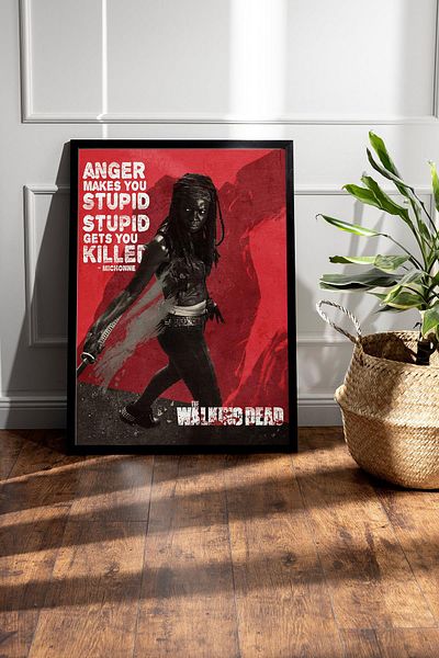 Saturn The Walking Dead Michonne Pictură înrămată - Poster de televiziune