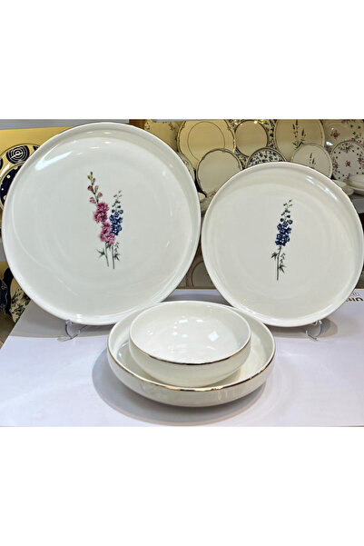 Pink&More MUBA CONSEPT 6 KİŞİLİK BOTANİCA BONE 24 PARÇA PORSELEN YEMEK TAKIMI