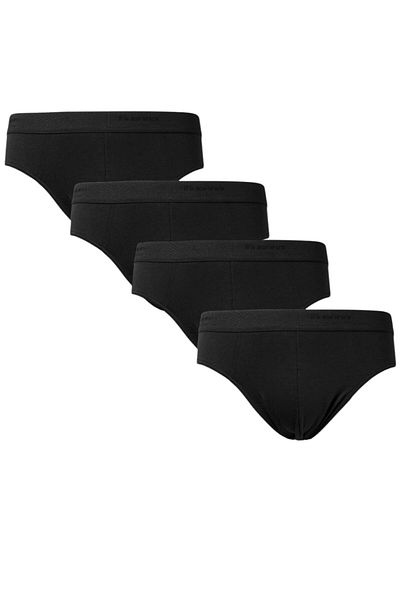 Kom Ανδρικά Modal Modal Cotton 4'li Μαύρα σλιπ-σλιπ