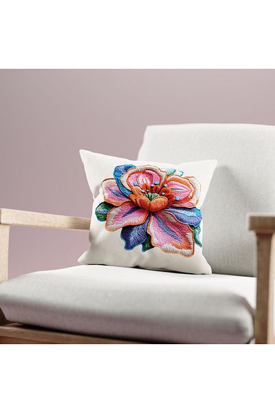 Filamente Față dublă - Aspect model de broderie - Husă de pernă cu imprimare digitală