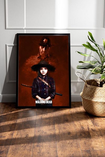 Saturn The Walking Dead Rick Grimes Pictură înrămată - Poster de televiziune